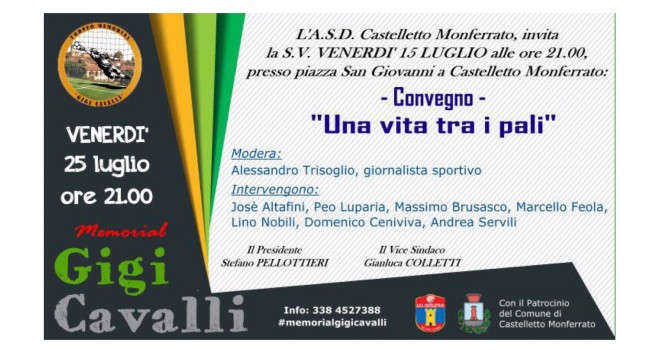 "Una vita tra i pali": a Castelletto Monferrato si parla di calcio