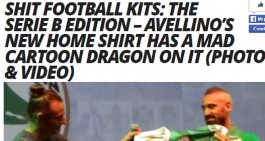La nuova maglia dell'Avellino criticata dai tabloid d'Oltre Manica