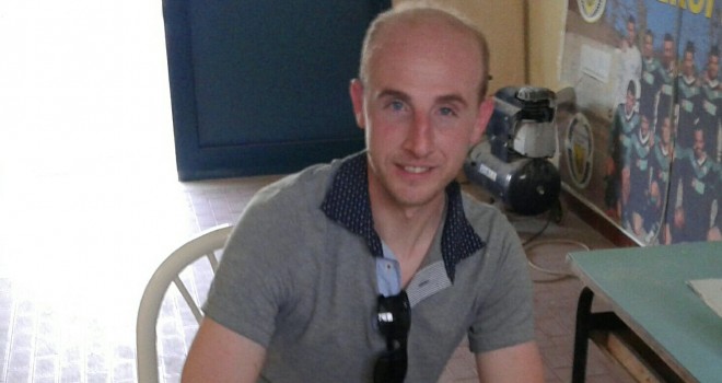 Guardabascio al momento della firma