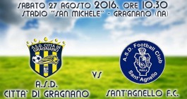 Gragnano, domani al "San Michele" arriva il Sant'Agnello FC