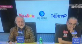 Napoli, De Laurentiis: "Facciamo un patto". Sarri: "Dobbiamo crescere"
