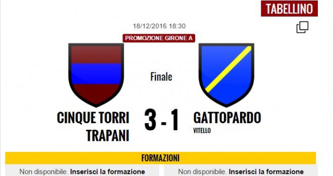 Immagine dal live dell'incontro