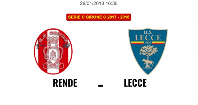 Rende-Lecce, formazioni ufficiali