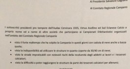 Eccellenza, le irpine chiedono rinvio