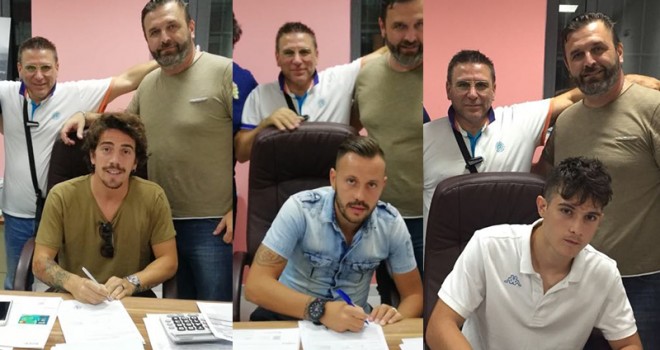 I tre con Trotta e Ricci