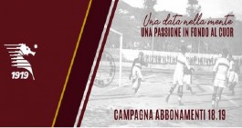 Salernitana: al via la campagna abbonamenti 2018/2019