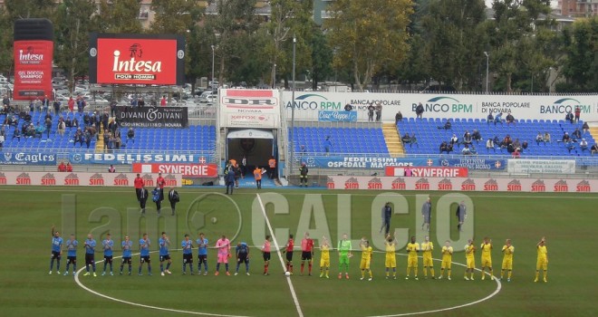 Novara-Pergolettese 0-0, prima non vittoria azzurra al Piola