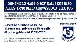 Cavese, la Curva Sud: "La nostra fede non retrocede"