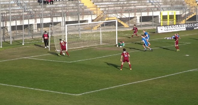 Il gol partita del Matera con Martinez