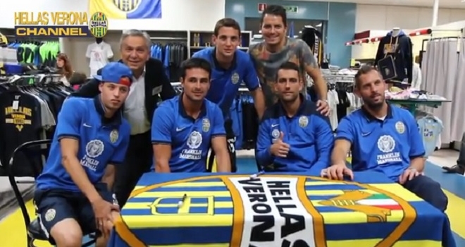 I gialloblù in posa al Quadrante