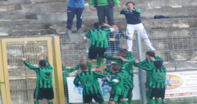 L'esultanza di Antonino Tavilla