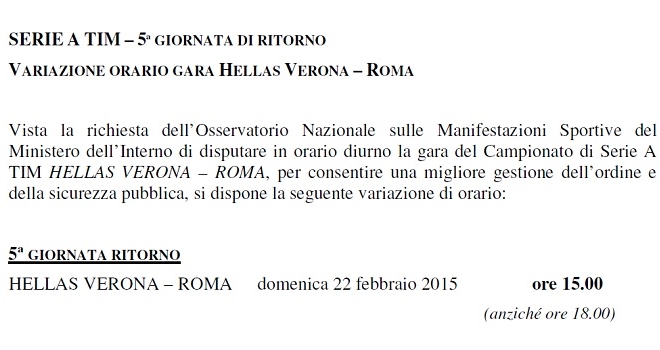Il comunicato della Lega Serie A