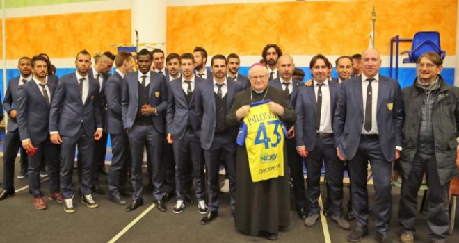Il Chievo ospite del Vescovo Zenti