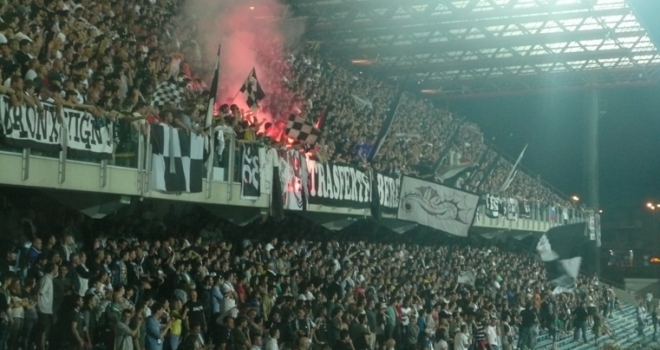 La curva dei tifosi del Cesena