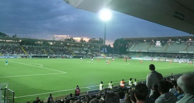 Lo stadio Manuzzi domenica sera