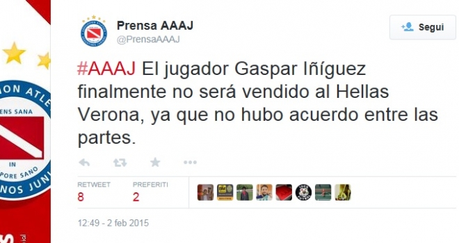 Il messaggio dell'Argentinos Junior