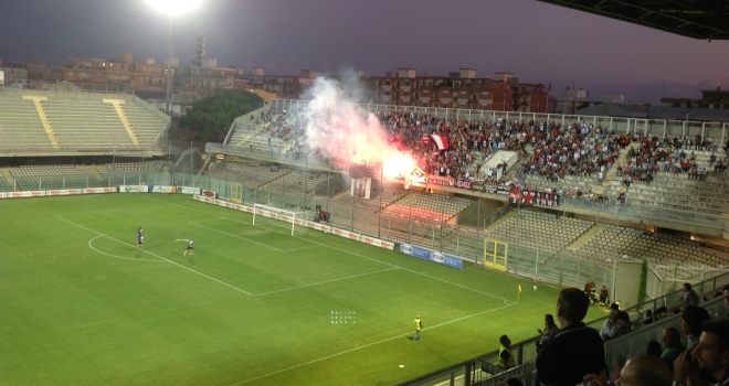 La curva sud prima della gara