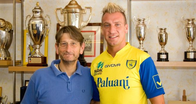 Il presidente Campedelli con Maxi Lopez