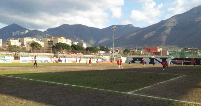 Oggi l'allenamento dell'U.S. Angri. Domattina la rifinitura.
