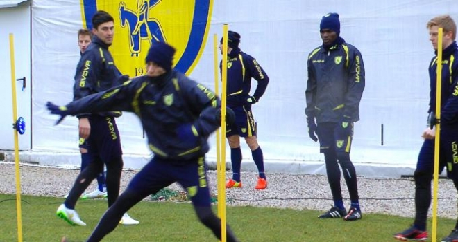 Il Chievo in allenamento