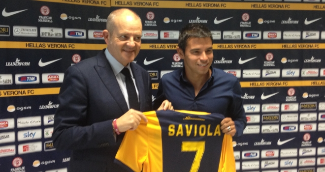 Saviola con il dg Gardini