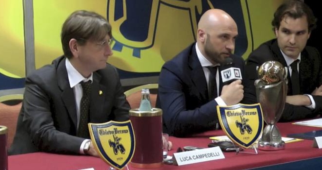 Il presidente Campedelli e Luca Nember