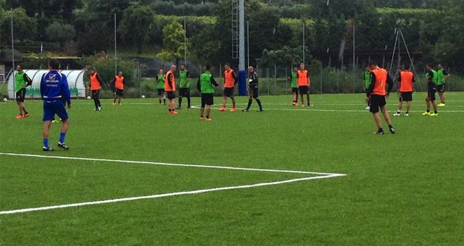 I gialloblù in allenamento