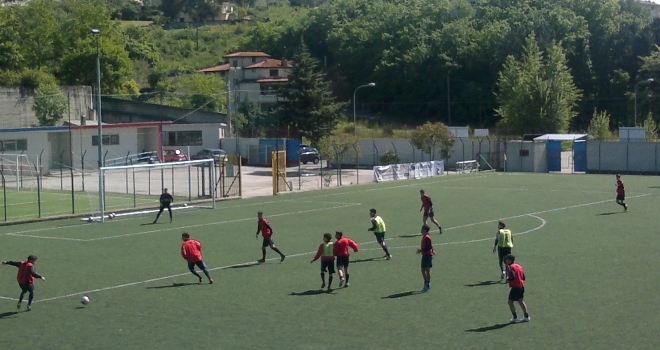 Un'azione di gioco in allenamento