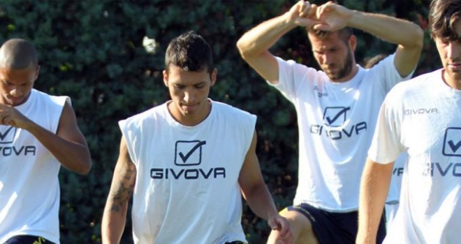 I giocatori del Chievo al lavoro