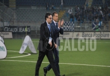 Gli spogliatoi di Novara-Pordenone