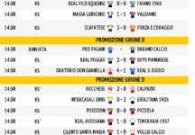 Tutti i risultati delle partite del sabato in tempo reale!