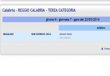 Gli arbitri del 18&deg; turno di Terza Categoria, Girone H