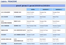 Gli arbitri del 27&deg; turno di Promozione, Girone B