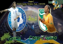Grecia-Costa d'Avorio 2-1: vittoria e qualificazione ellenica